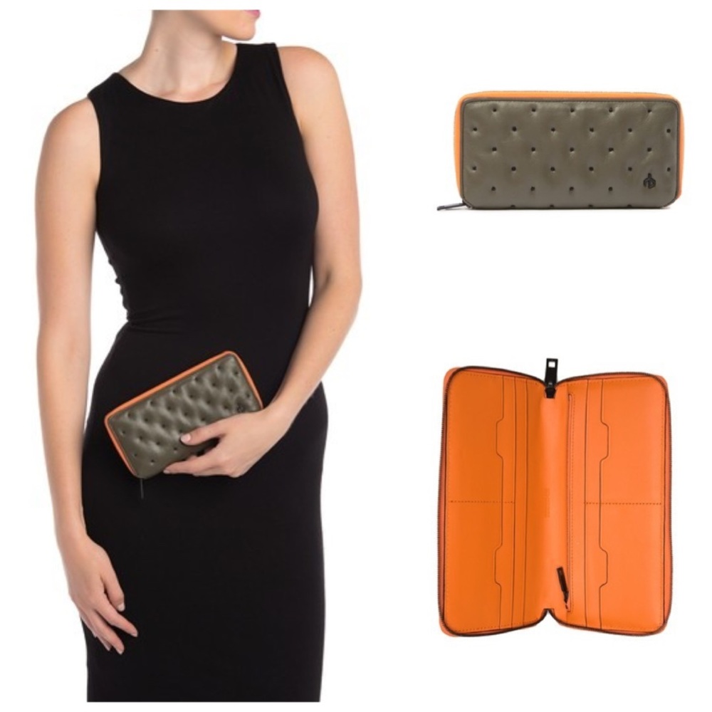 Rag & Bone Dot Dash Quilted Leather Zip Wallet